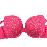 Woman Sexy Large Size Lace Pink Polka DOT Brassiere