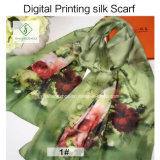 2017 New Design Digital Printed Shawls Fashion Lady Silk Scarf