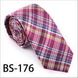 New Design Fashionable Silk/Polyester Check Tie (BS-176)