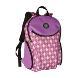 Purple Female Girl Plaid Sport Backpack for College Student