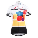 Colorful Cuboids Patterned Short Sleeve Women's Cycling Jerseys Breathable Row of Han Sport Outdoor Top