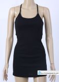 Lady's Black Tank Top with Halter Neck (BG-T115)