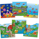 Fancy Children Pop-up Book Reusable Sticker Pad with Separated Scenes
