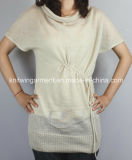 Ladies Knitted Long Sleeve Pullover Sweater for Casual (12AW-029)