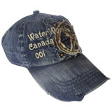 Washed Denim Dad Hat with Logo Gjjs11