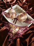 Luxury Satin Bra with Classic Lace Trimmed Panty (FPY301)