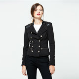 Fashion Factory Price Ladies Jacket Women Clothing Polyester Leather Jacket