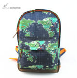 Men's Map Print Back to School Backpack