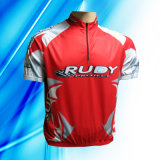 100% Polyester Man's Short Sleeve Cycling Jersey