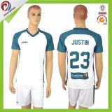 White Yellow Sublimated Soccer Jersey Design for Kids Team Set