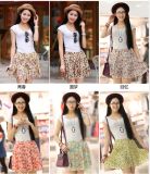 Wholesale Hot Sale Meadow Print Women Mini Chiffon Skirt