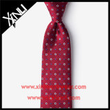 Silk Jacquard Woven Skinny Red Ties Fashion for Men