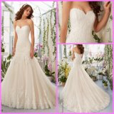 2016 Lace Bridal Ball Gown Tulle Trumpet Sweetheart Wedding Dress Mr5402