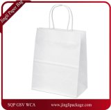 White Kraft Paper Bags, Shopping, Mechandise, Party, Gift Bags, Vertical Kraft Paper Shopping Bag with Print Logo,