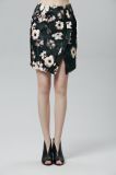 Fashion Women New Design Print Office Skirt Knee-Length