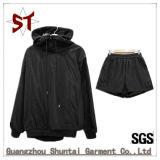 Customed Outer Wear Black Sports Suits Jacket for Women
