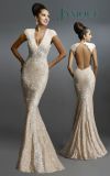 Sheer Lace Bridal Gowns Cap Sleeve Champagne Lace Wedding Dresses Z5038