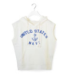 Custom Top White Sleeveless Hoodie for Women