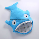 Baby Blanket Baby Soft Blue Swaddle Blanket Extra Thick for Comfort Keep Baby Cozy & Warm Baby Shark Shape Design Blanket