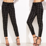 Fashion Women Preppy Style Leisure Casual Plaid Legging Pants