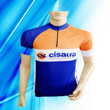 100% Polyester Man's Short Sleeve Cycling Jersey