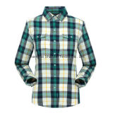 Ladies Bamboo Checked Plaid Shirt (OEM)