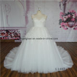 Lace V Neck Latest Wedding Dress Ball Gown