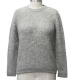 Casual Round Neck Pullover Knitted Sweater for Women