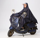 Unisex 100% Waterproof PVC Raincoat with Hood Visor for Riding