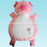 Plush Pink Pig Cushion with Soft Material