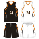 Custom Men Sublimated Reversible Basketball Uniform with Mesh Fabric