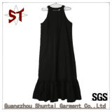 Ladies Sleeveless Round Neck Elegant Long Dress