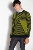 Fashion Long Sleeve Striped Knitted Men Jumper Sweater