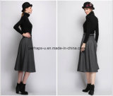 New Women Dress Wool Long High Waist Retro Skirt
