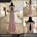 Women Chiffon Beading Sleeveless Evening Party Prom Dress