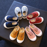 Hot Selling Candy Colors 1 to 6 Years Old Unisex Kids Canvas Shoes Kindergarten Flat Shoes
