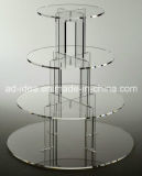 Four Tiers Round Acrylic Display Stand / Exhibition for Wedding Cake