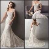 Champagne Bridal Gowns Silver Beading Wedding Dress S201748