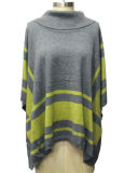 Ladies Turtleneck Cloak Loose Knitted Sweater