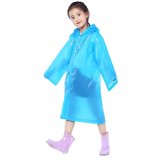 Kids Children Fashion Clear PVC EVA Long Raincoat