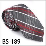 New Design Fashionable Silk/Polyester Check Tie (BS-189)