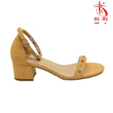 Classic Style Flat Sandals with Beads Decoration (HSA34)