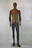 Fabric Covered Male Mannequin with Movable Wooden Hands
