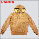 Simple PU Jacket for Men Winter Outer Wear Clothes