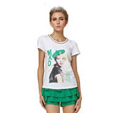 Fashion Nice Cotton Printed T-Shirt for Women (W164)