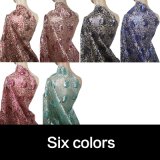 Multi Color Sequin Net Tulle Fabric