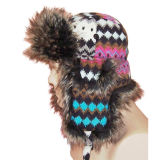 Fashion Winter Cap with Man Made Fur (VT033)