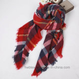 Classical Tartan Check Cashmere Imitation Square Scarf / Acrylic Scarf (HWBA102)