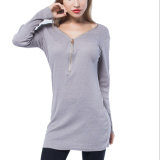 Fashion Women Leisure Casual Slim V-Neck T-Shirt Dress