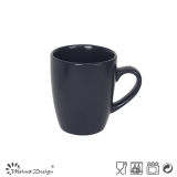 Matte Dark Grey with Shiny Rim Ceramic Coffee Cup